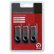 Shintaro 8GB Rotating Pocket Disk 3 Pack USB2.0