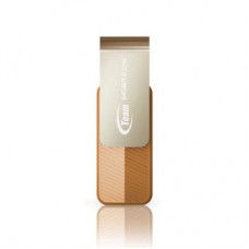 Team Group USB Drive 64GB, C143, USB3.0, Brown & Silver, Rotating, Capless, READ 25MB/s, 15g, Lifetime Warranty