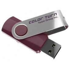 Team Group USB Drive 64GB, Colour Turn, USB2.0, Purple & Silver, Rotating, Capless, 15MB/s Read*, 11g, Lifetime Wty