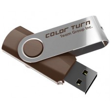 Team Group USB Drive 8GB, Colour Turn, USB2.0, Brown & Silver, Rotating, Capless, 15MB/s Read*, 11g, Lifetime Warranty