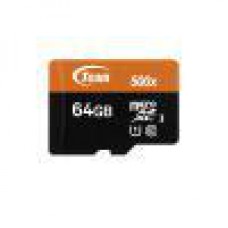 Team Group Memory Card microSDXC 64GB, UHS-I, 10MB/s Write*, with SD Adapter, Lifetime Warranty