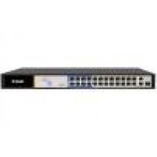 D-Link 26-Port PoE Switch with 24 Long Reach 250m PoE Ports and 2 Gigabit Uplink Ports