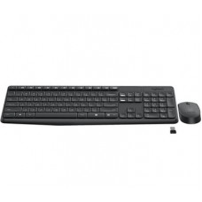 Logitech Wireless Keyboard & Mouse Combo, MK235, Black, USB Receiver, Full Size.